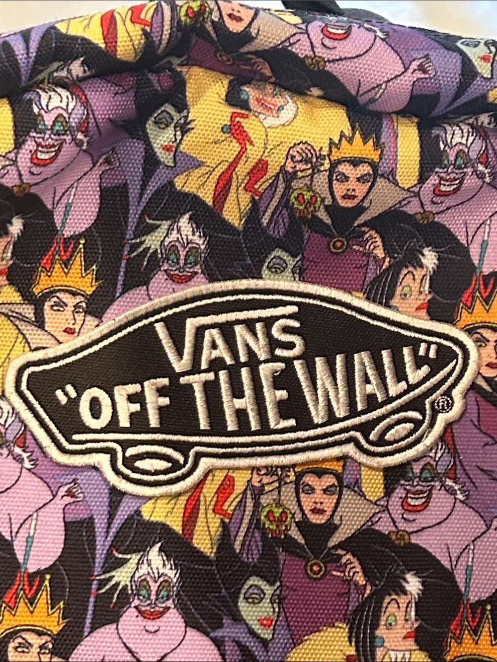 Vans Off The Wall Disney Villains purple Print Backpack - Picture 7 of 7
